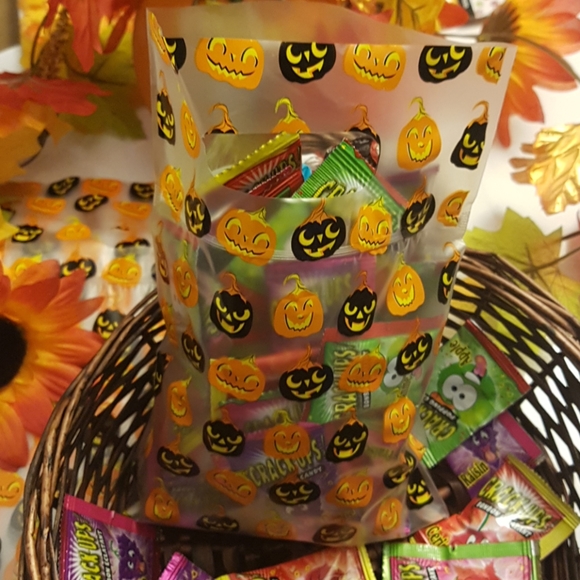 🎃 CLEARANCE 20 Pcs Halloween Pumpkin Favor Bags Sacs avec citrouilles 6.25"x9" - Picture 4 of 11